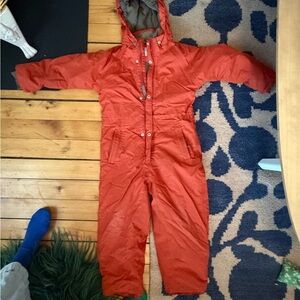 Mini A Ture orange kids insulated Snowsuit
